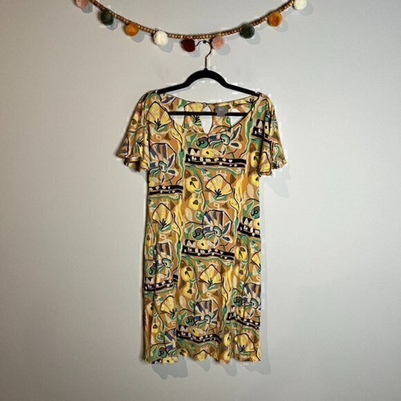 Anthropologie Vanessa Virginia colorful patterned abstract dress - Picture 1 of 5